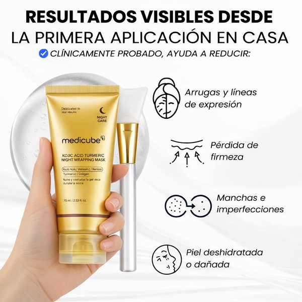 Mascarilla Facial Coreana con Cúrcuma y Colágeno