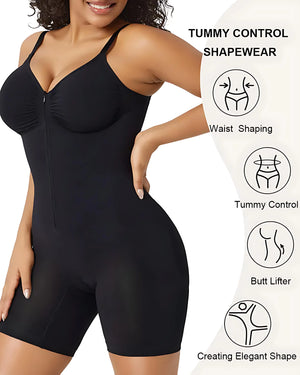 Body con cremallera frontal y control de abdomen Yoli