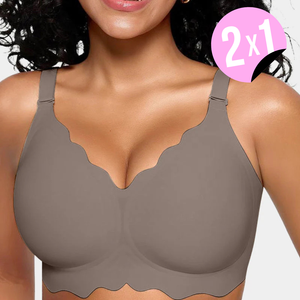 Sujetador sin Aros con Borde Ondulado 2x1