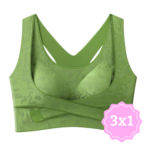 Sujetador esculpido entrecruzado 3x1