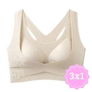 Sujetador esculpido entrecruzado 3x1