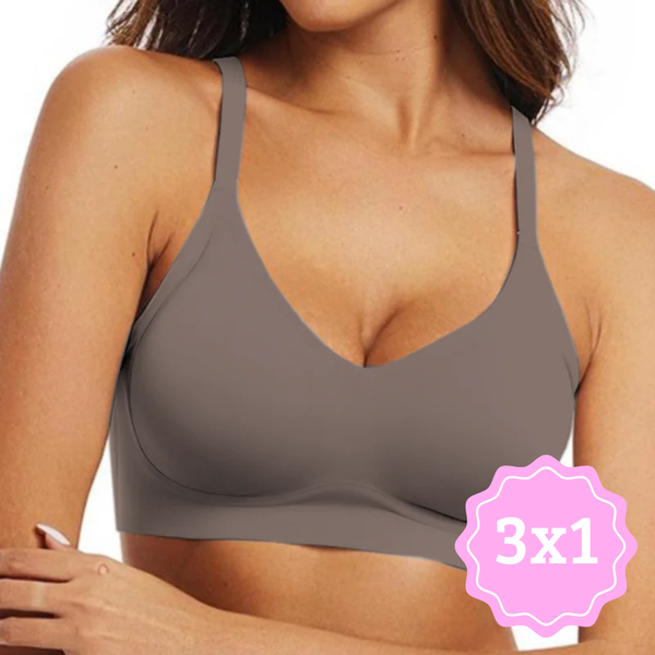 Sujetador push up de soporte suave sin costuras 3X1