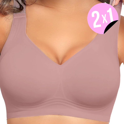 Sujetadores cobertura total sin aros 2X1