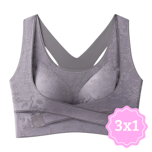 Sujetador esculpido entrecruzado 3x1