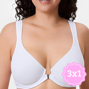 Sujetador con varilla de cierre frontal y soporte en la espalda 3X1