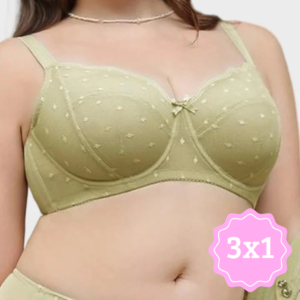 Sujetador reductor con encaje de lunares 3x1