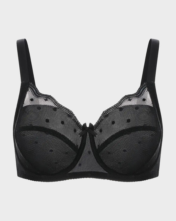 Sujetador reductor con encaje de lunares 3x1