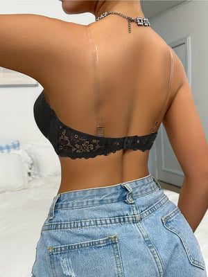 Sujetador de Encaje sin Tirantes Diseño push-up 3X1