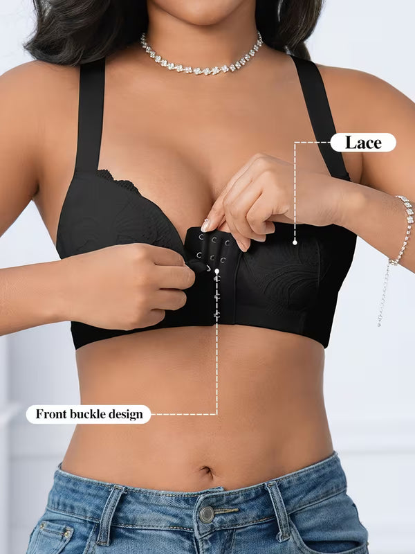 Sujetador de Cobertura Completa  y Cierre Frontal 3X1