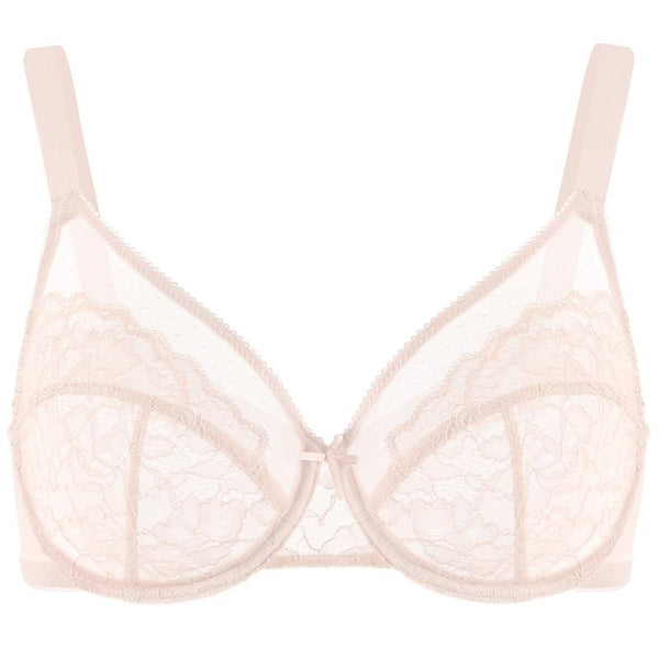 Sujetador reductor de cobertura total con encaje floral 2X1