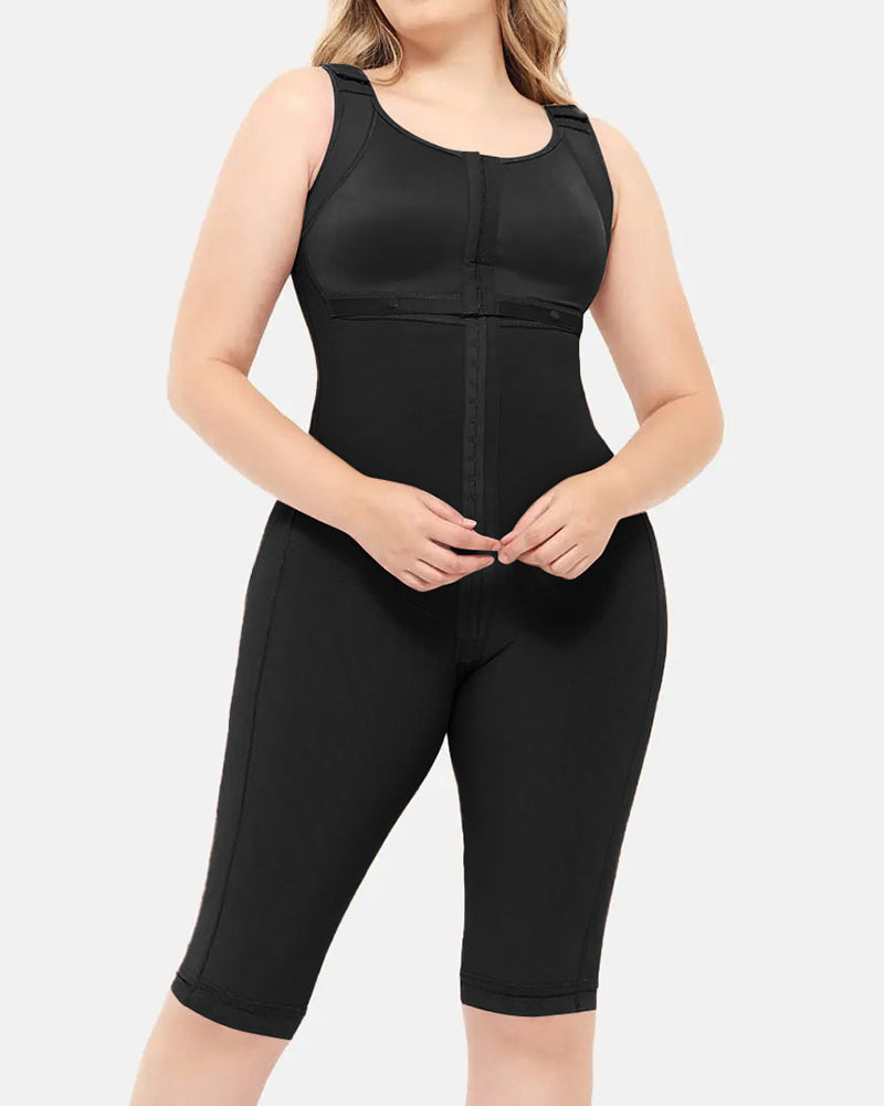 Faja moldeadora de abdomen de doble compresión con sujetador