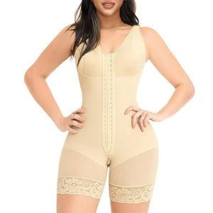 FAJAS COLOMBIANAS SHAPEWEAR FOR WOMEN TUMMY CONTROL POST SURGERY FULL BODY SHAPER BUTT LIFTER WITH ZIPPER CROTCH - LUNA