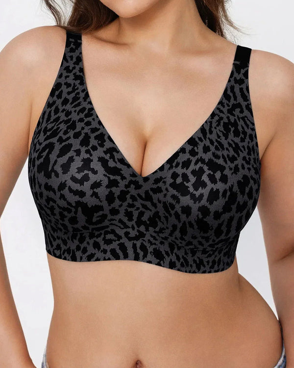 Sujetador push-up estampado de leopardo 3x1