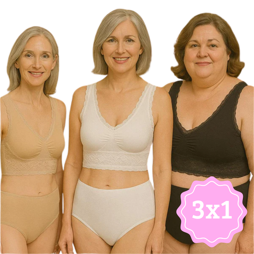 SUJETADORES DE ENCAJE 3X1